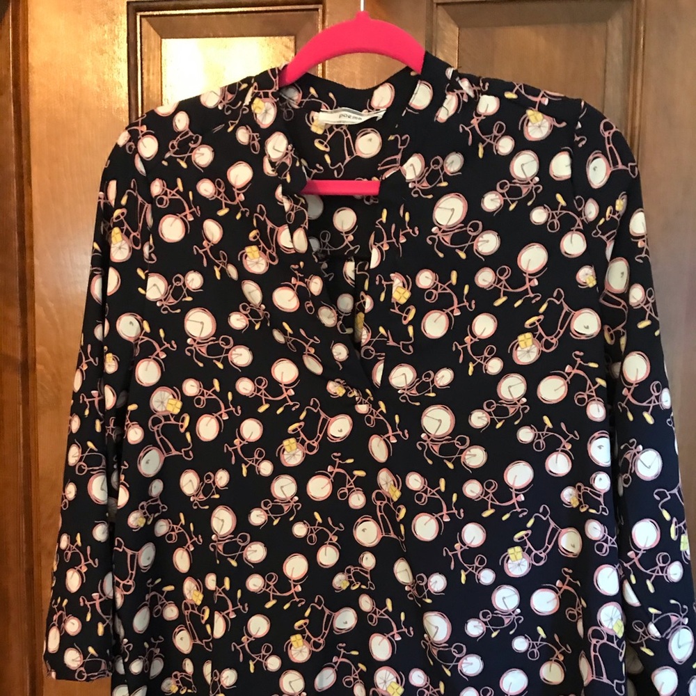 Bike print blouse